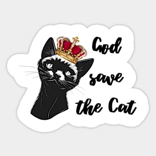 God save the Cat Sticker